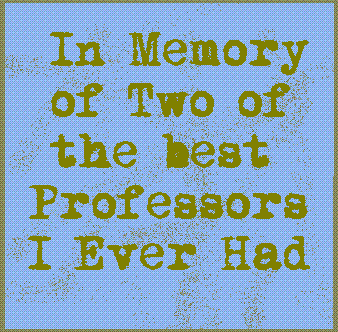 My Favorite Professors